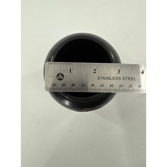 NATIVE AMERICAN BLACKWARE BLACK ON BLACK SIGNED VASE - Picture 7 of 7